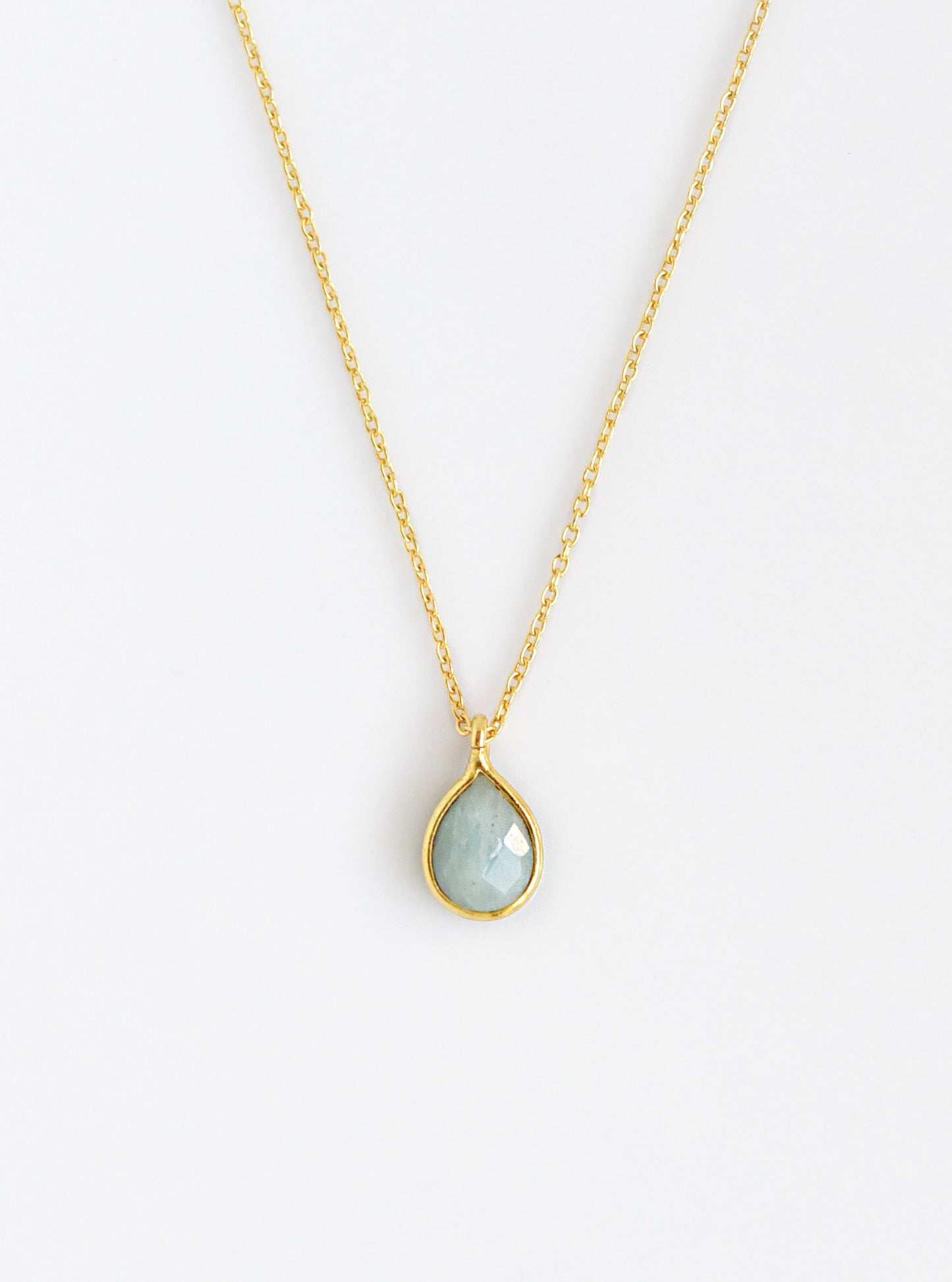 Mini Teardrop Gemstone Necklace
