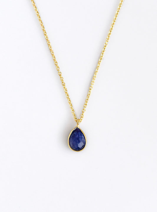 Mini Teardrop Gemstone Necklace