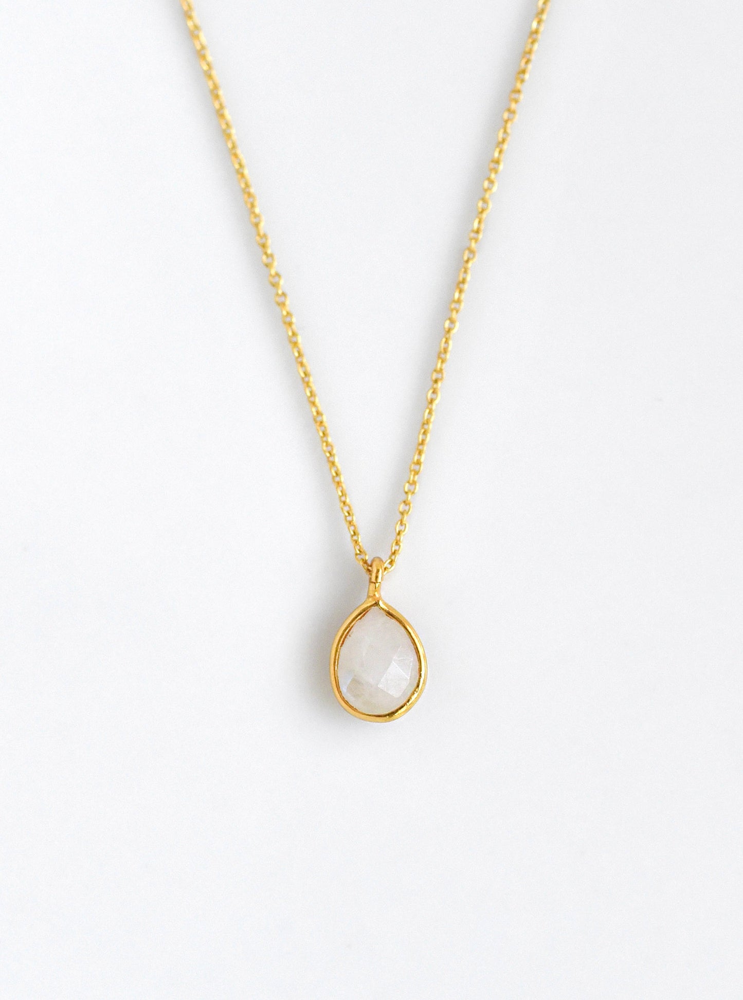 Mini Teardrop Gemstone Necklace