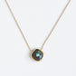 Natural Gemstone with CZ Cushion Necklace