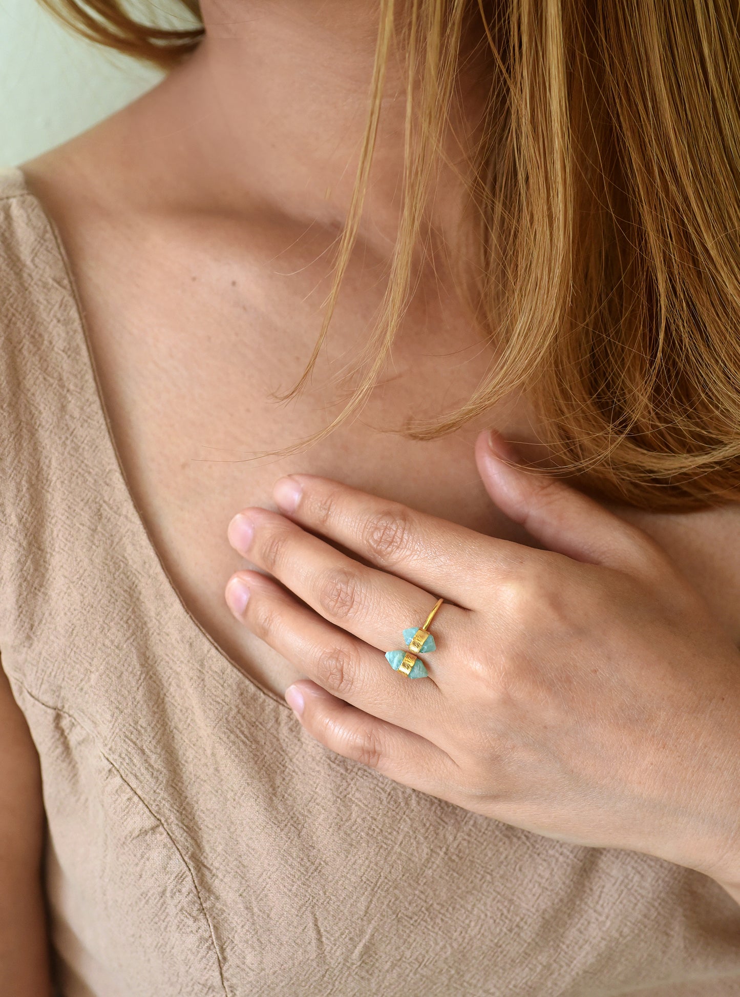 Double Gemstone Ring