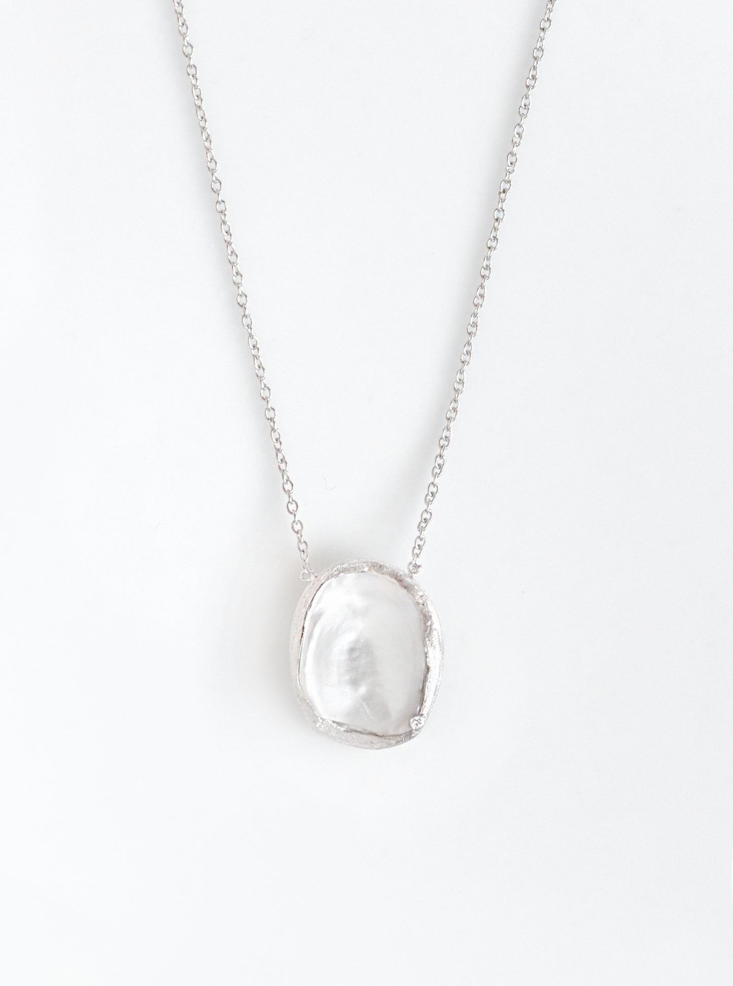 Mother of Pearl and Diamond Necklace
