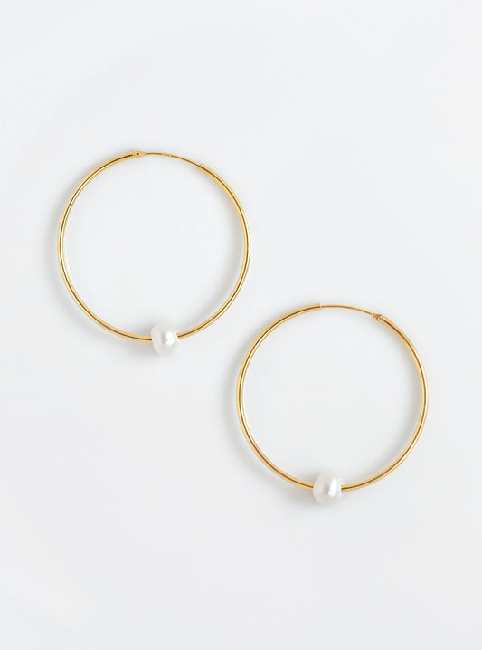 Big Hoop MOP Earrings