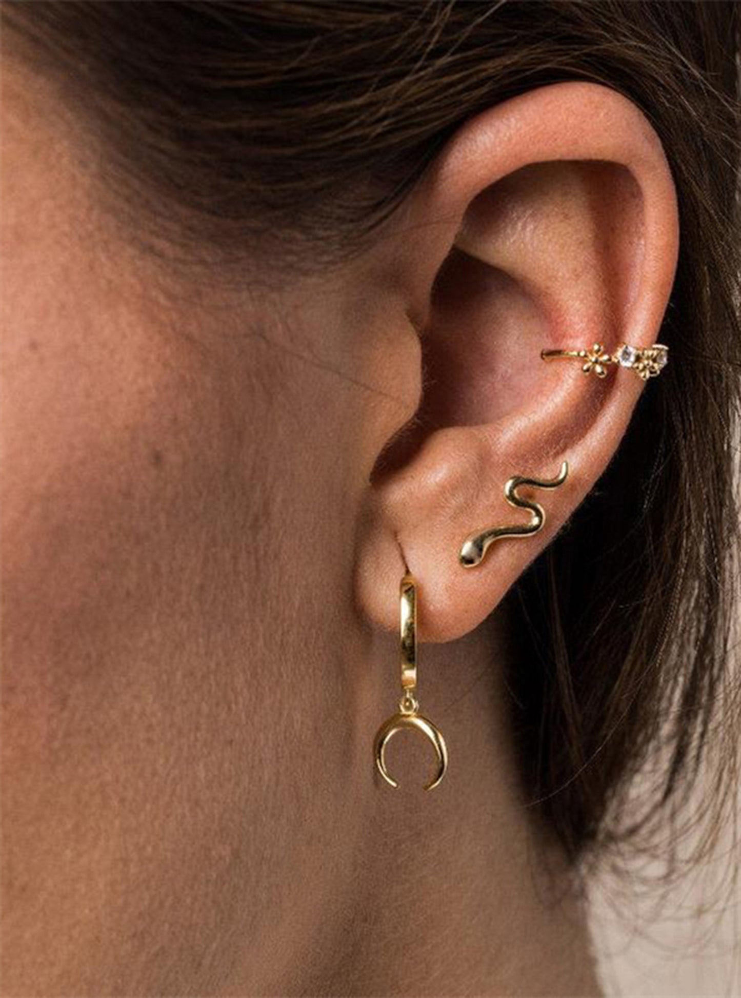 925 Silver Snake Studs