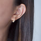 Mini Pearl Half Hoop Stud Earrings
