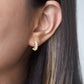 Mini Pearl Half Hoop Stud Earrings