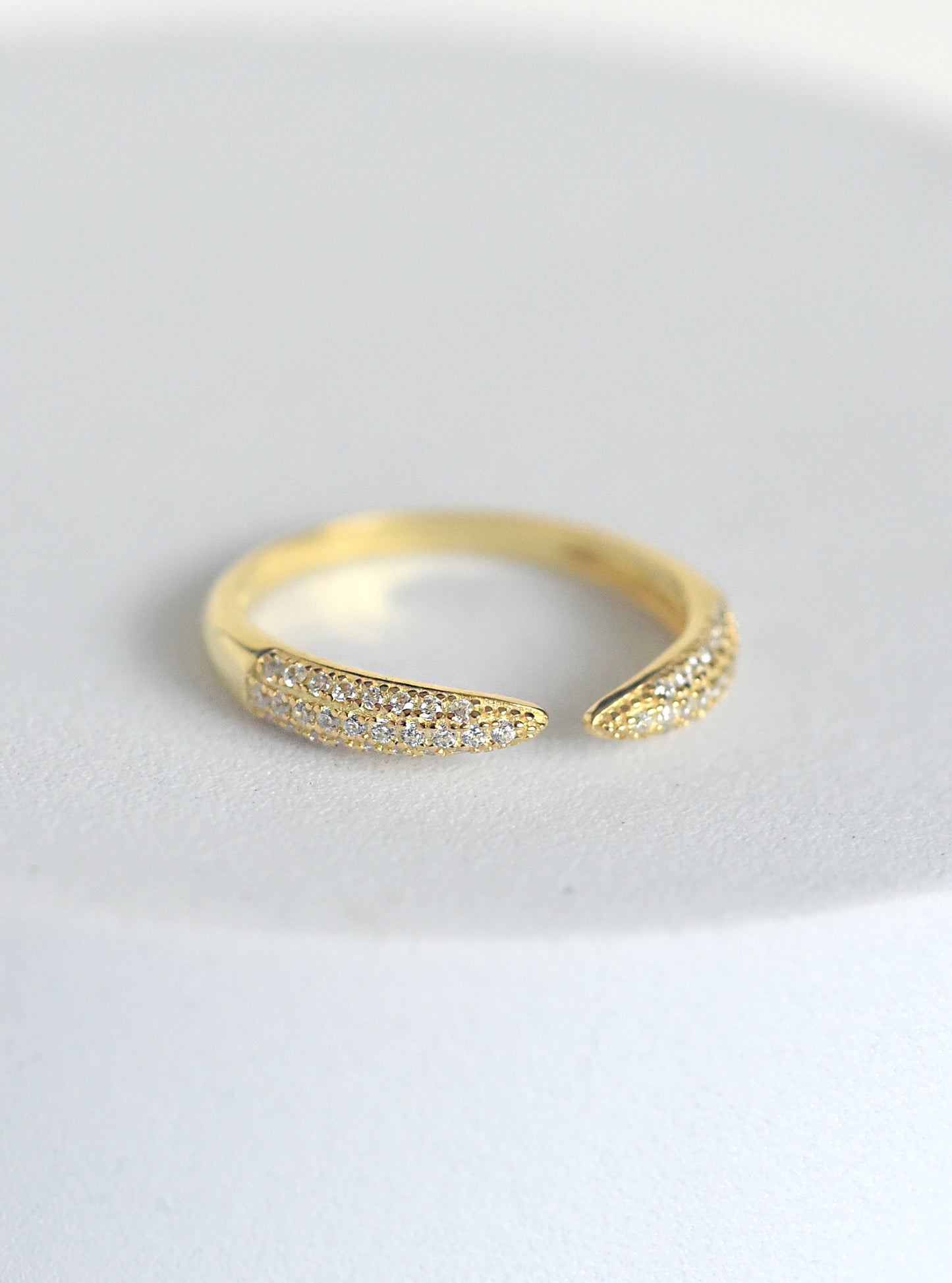 Minimalist open CZ Ring
