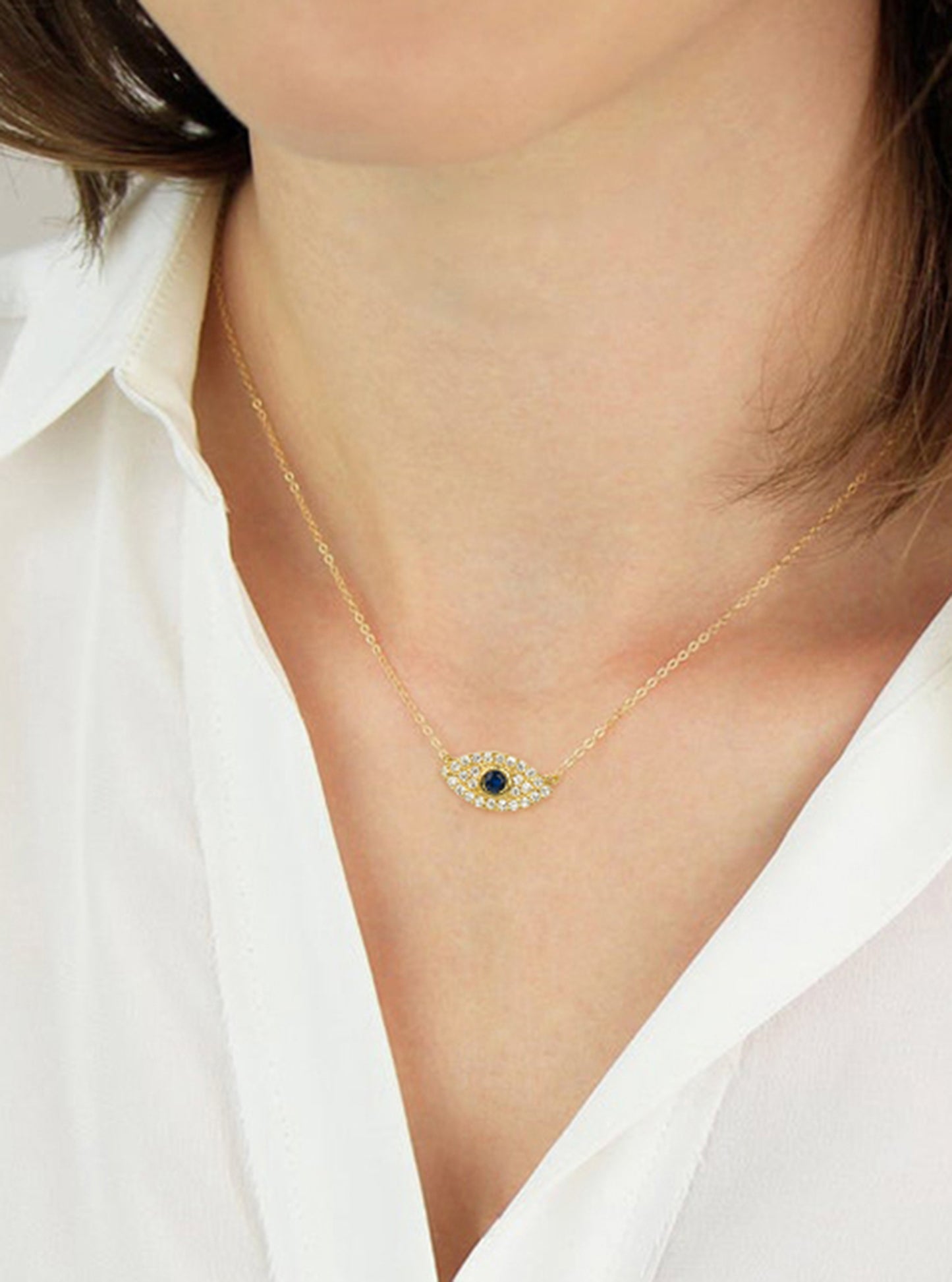 God Eye Cz Necklace