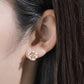 Zircon Shell Pearl Stud Earrings