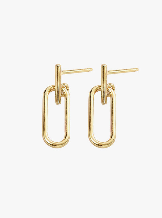 Simple Rectangle Stud Earrings