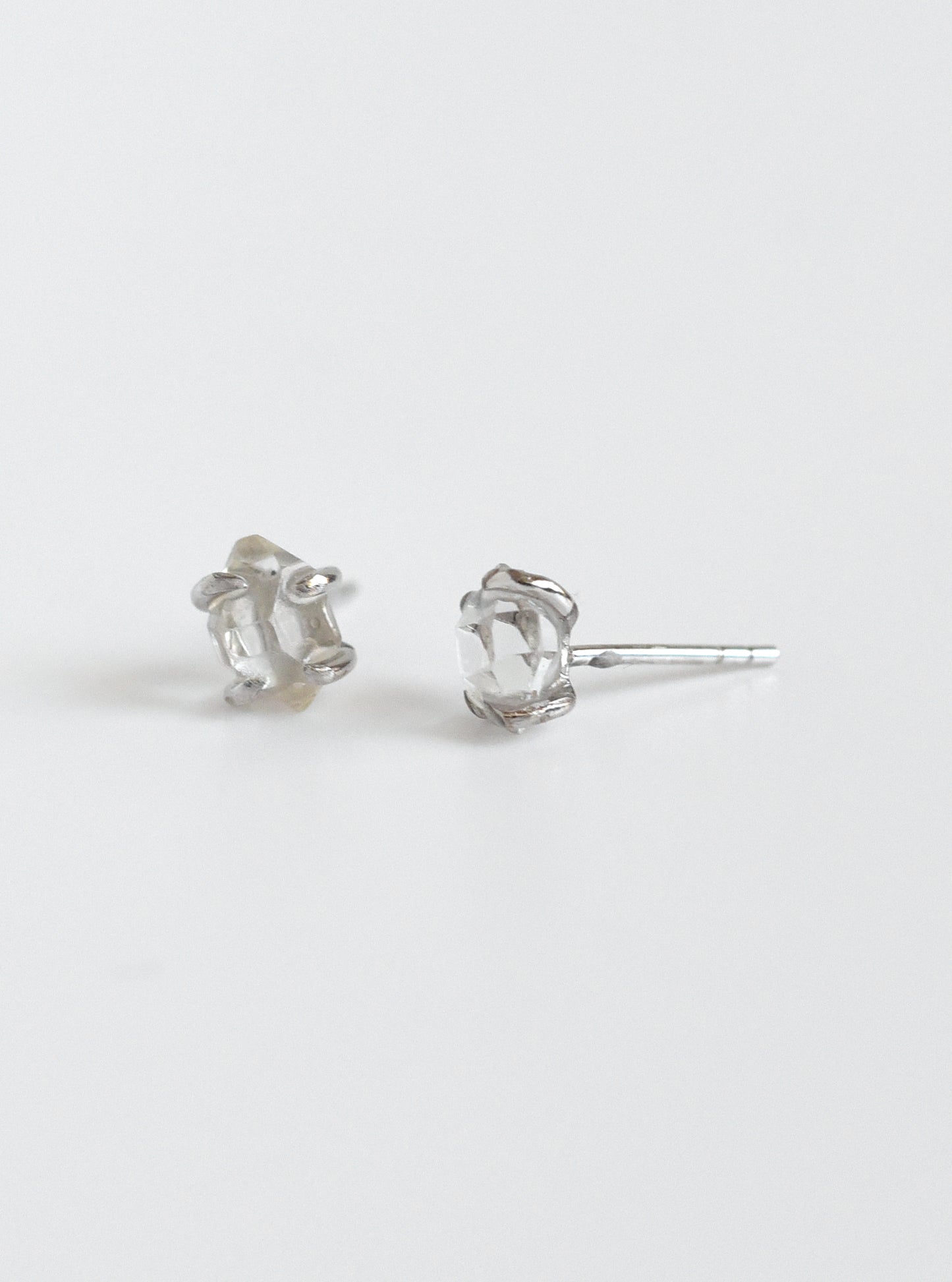 Herkimer Quartz Stud Earrings