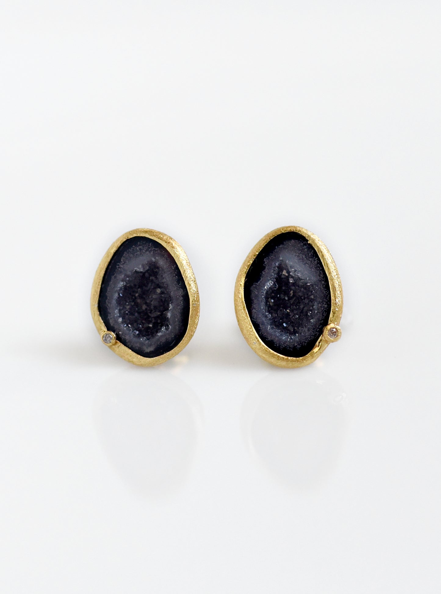Diamond Geode Stud Earrings