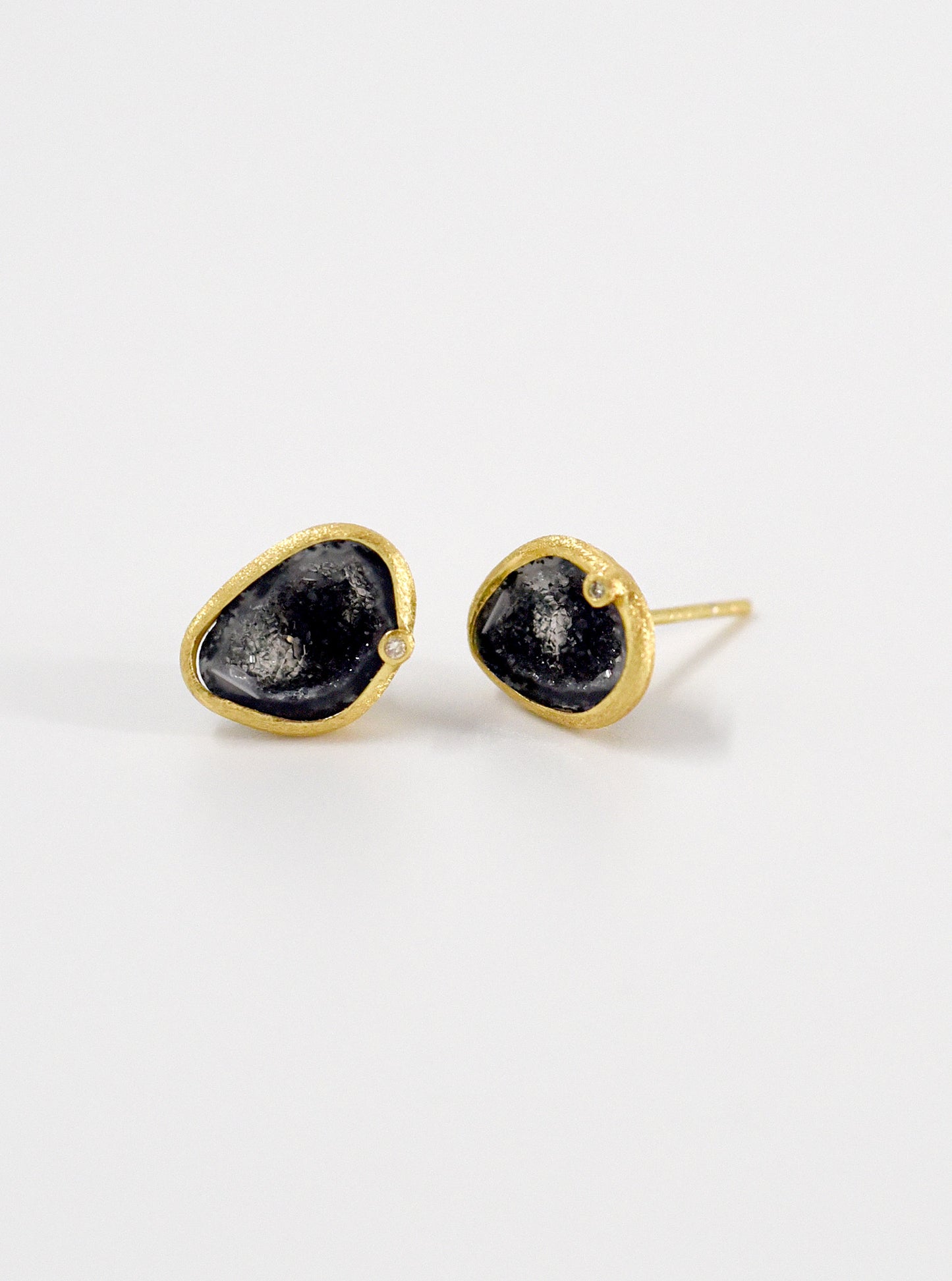 Diamond Geode Stud Earrings