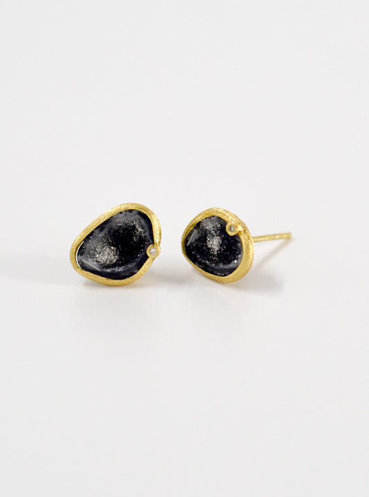 Diamond Geode Stud Earrings