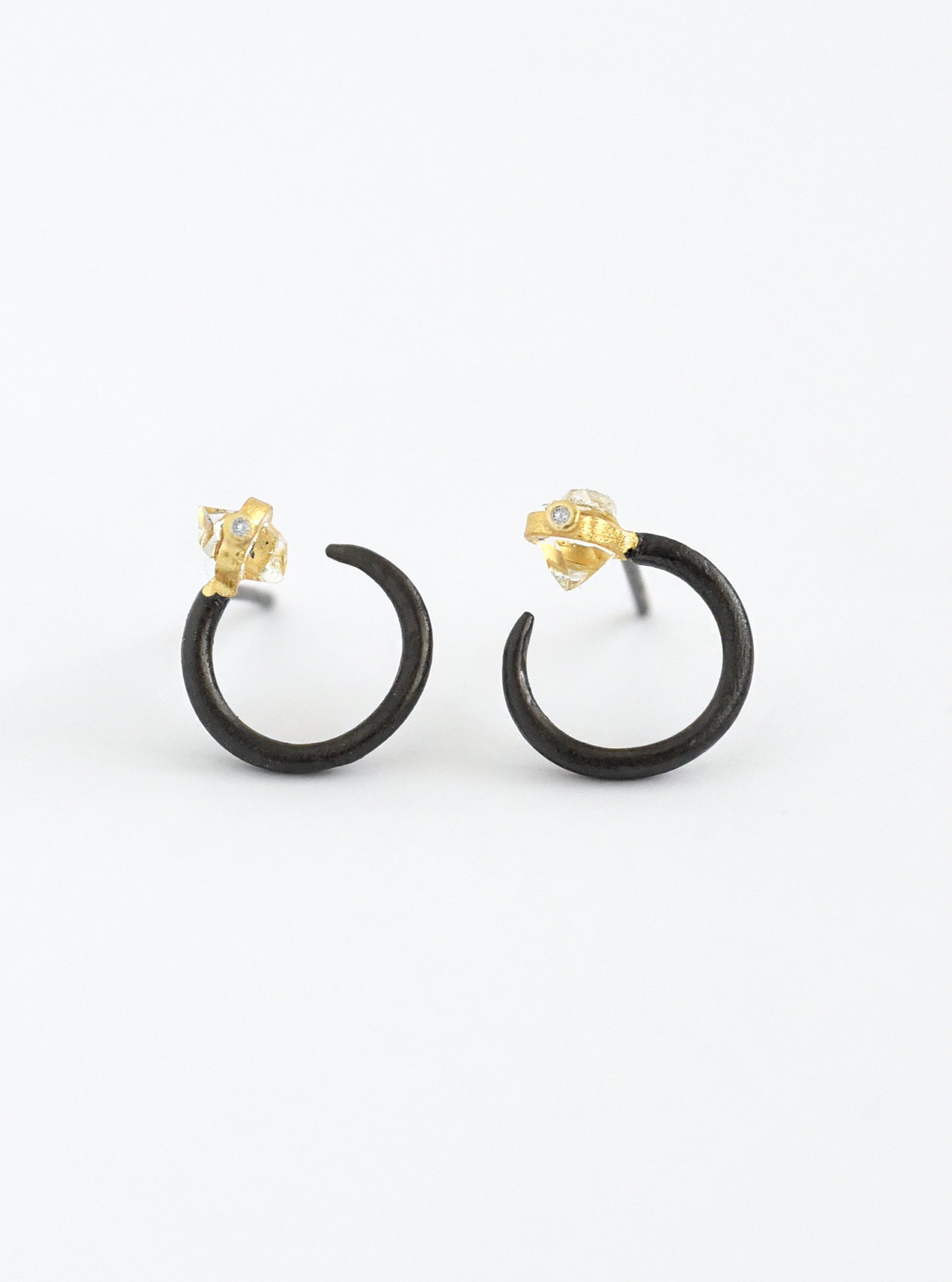 Herkimer Diamond Minimalist Stud Earring