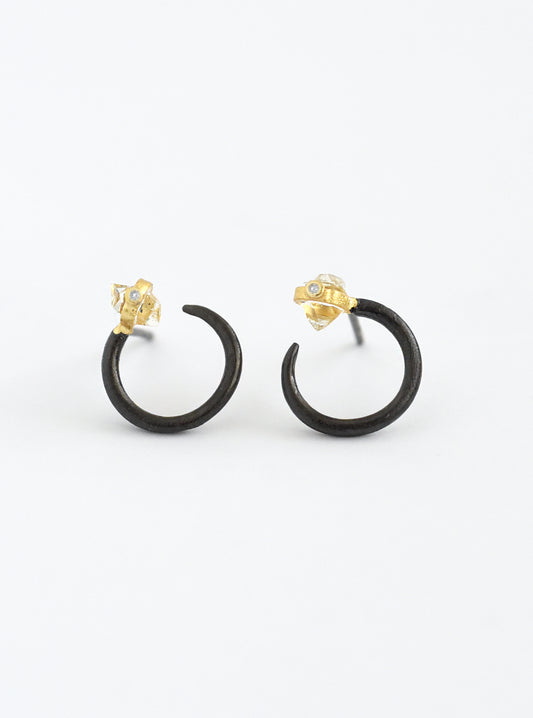 Herkimer  Diamond Minimalist Stud Earring