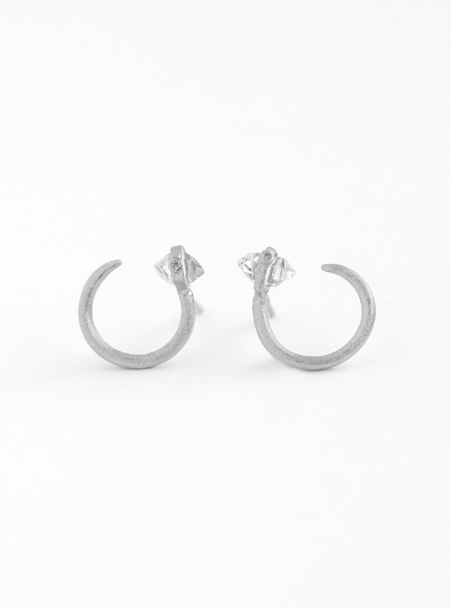 Herkimer  Diamond Minimalist Stud Earring