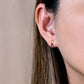Herkimer  Diamond Minimalist Hoop Earring