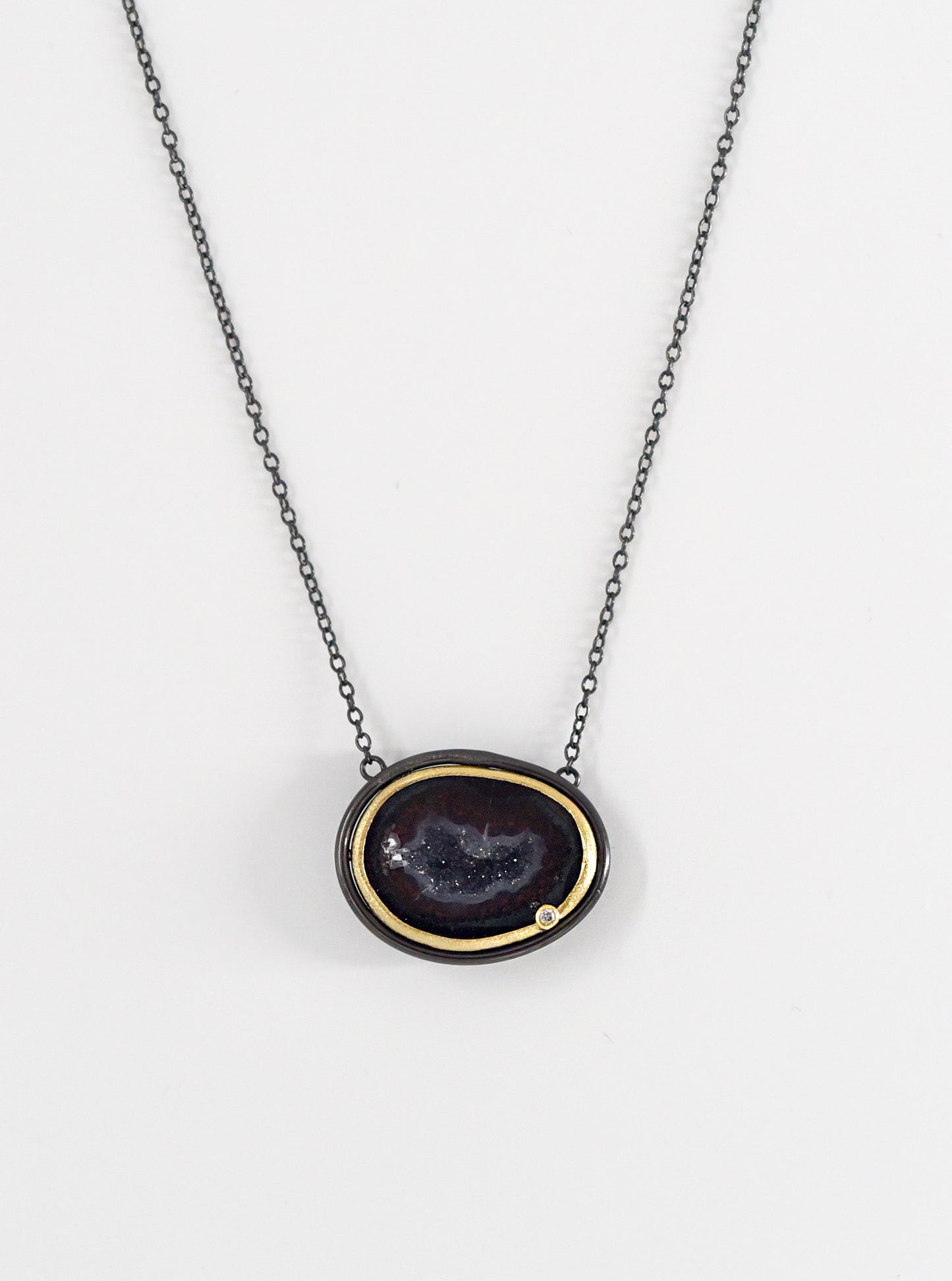 Diamond Geode Necklace