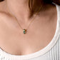Conical Tourmaline With Diamond Necklace