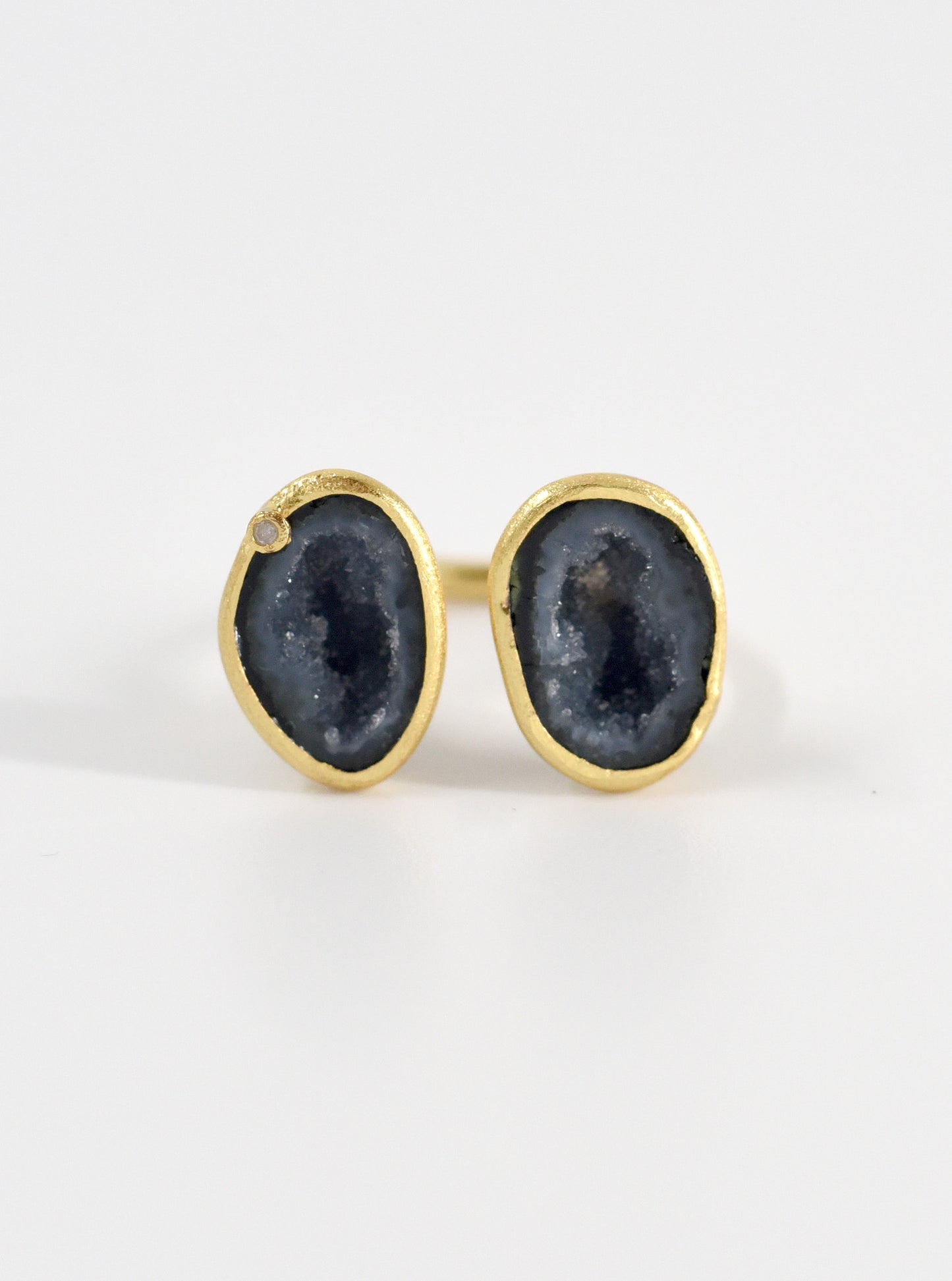 Diamond Double Geode Ring