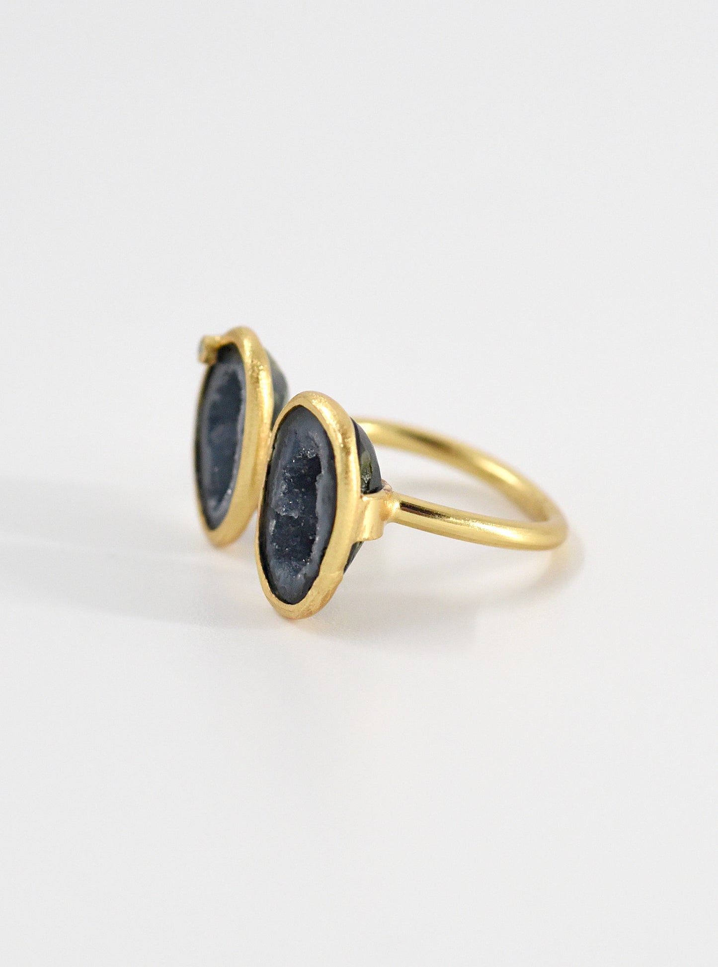 Diamond Double Geode Ring
