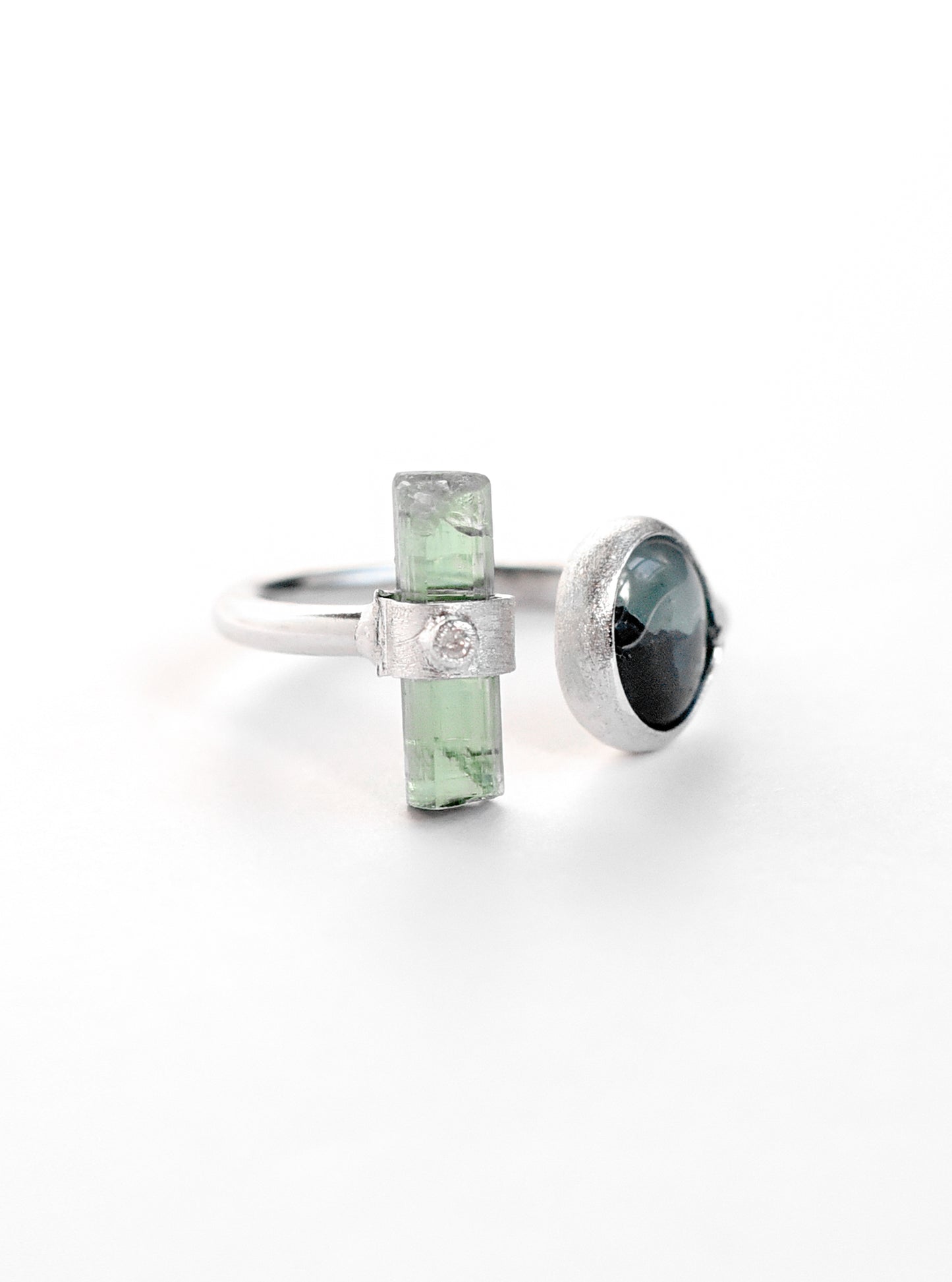 Multi Tourmaline with Diamond Ring