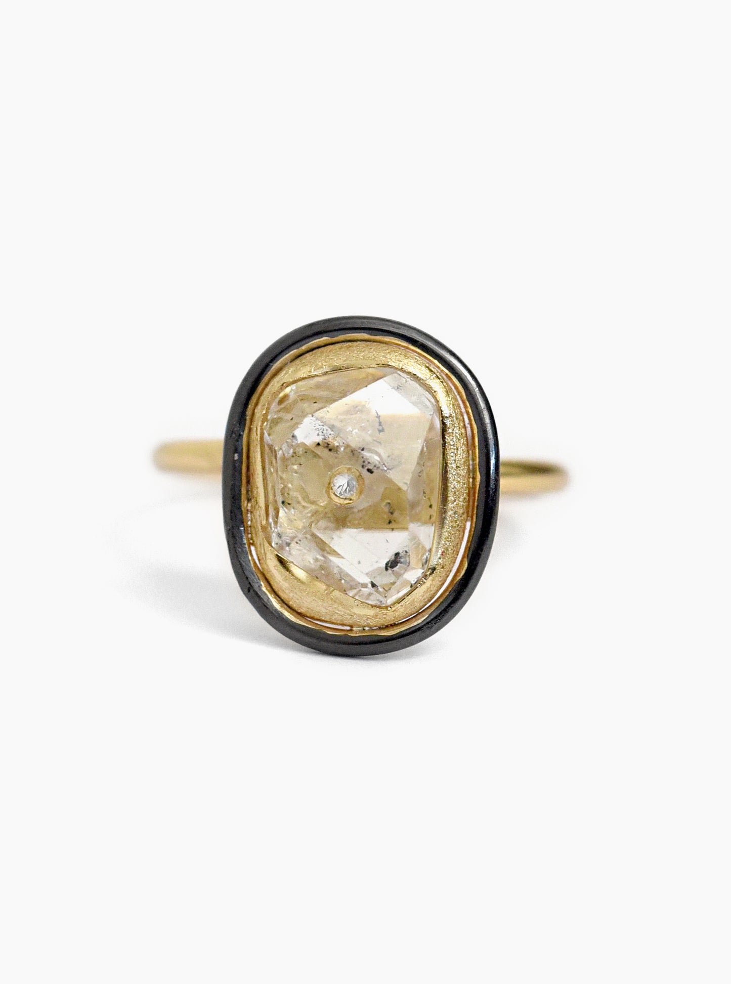 Herkimer Quartz with Diamond Ring