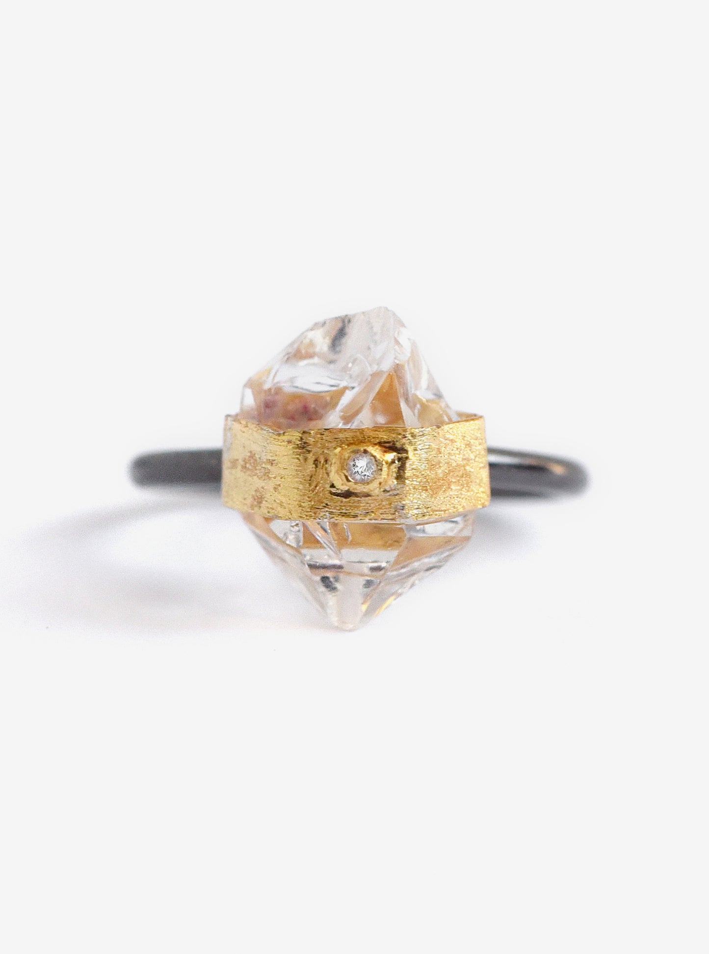 Herkimer Apex Quartz with Diamond Ring