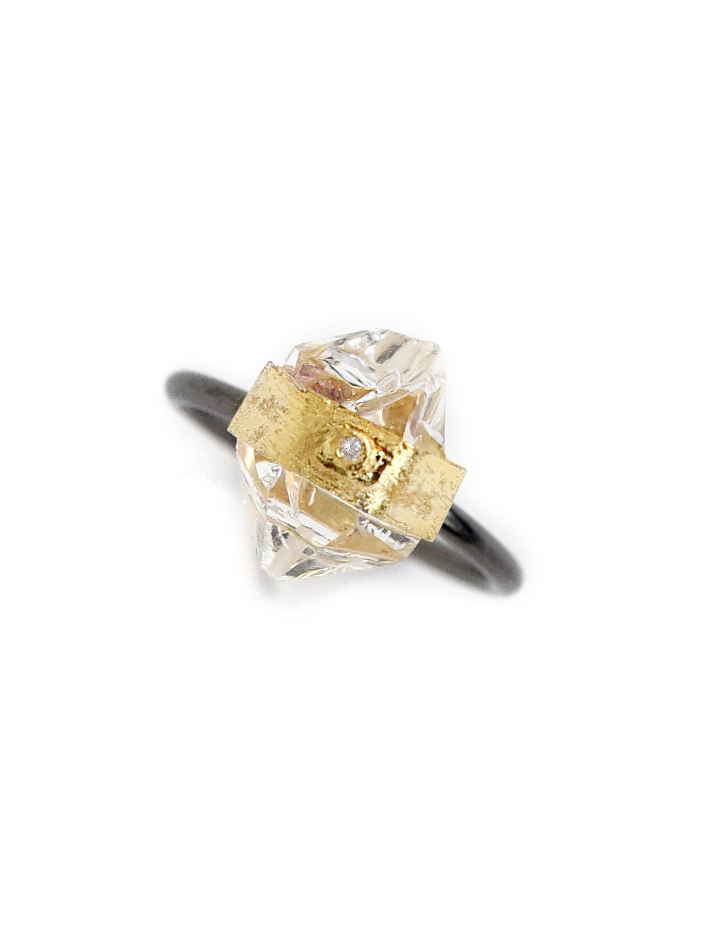 Herkimer Apex Quartz with Diamond Ring