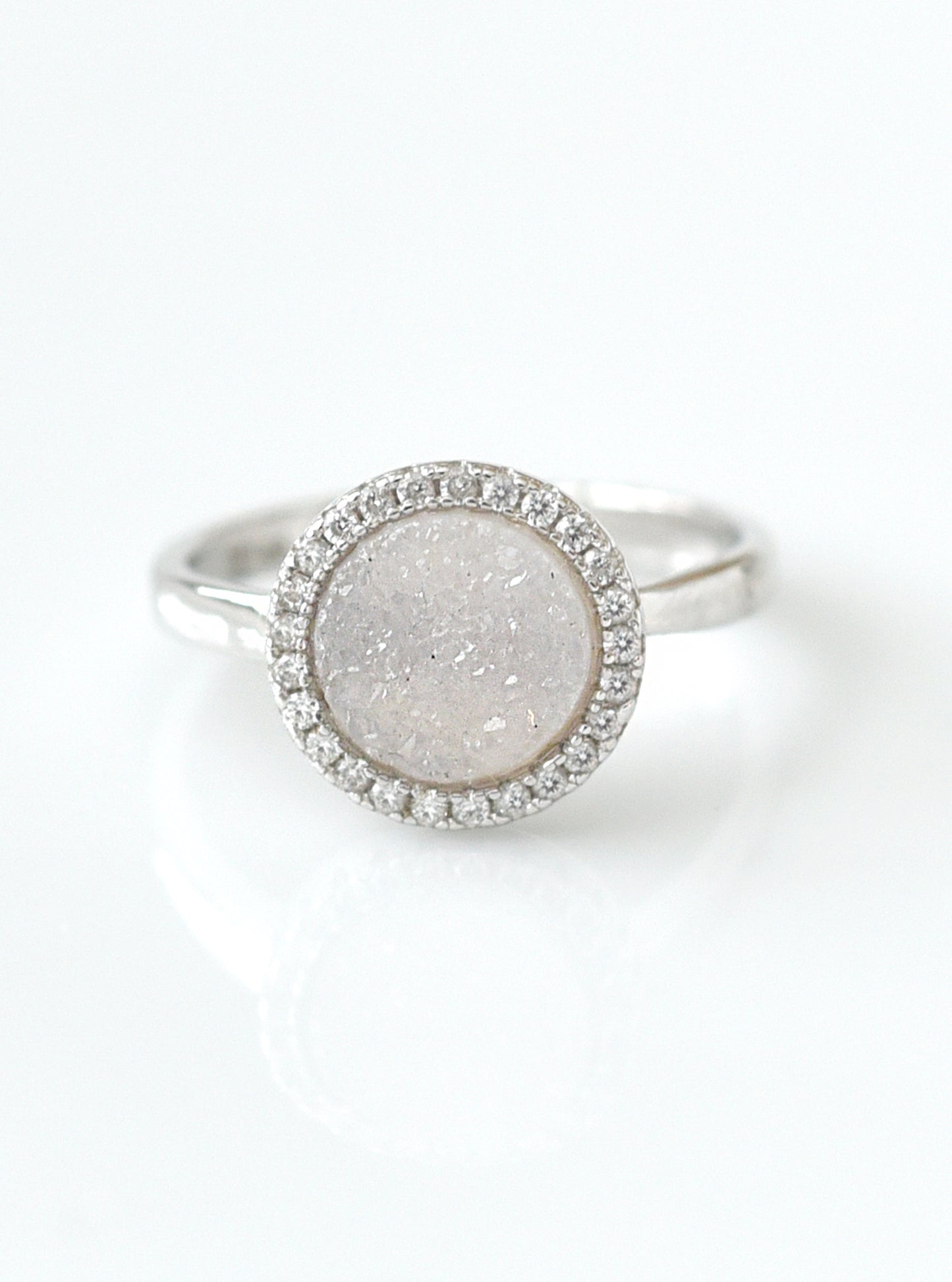 Glitter Druzy Round Ring
