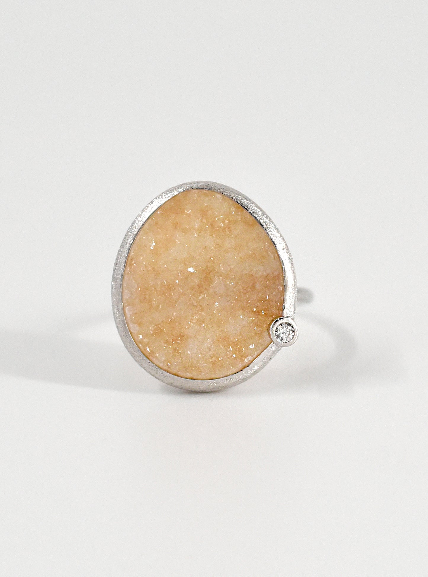 Shining Druzy Egg Shape Ring