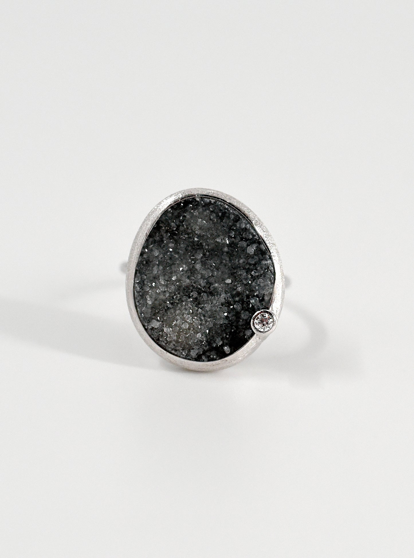 Shining Druzy Egg Shape Ring