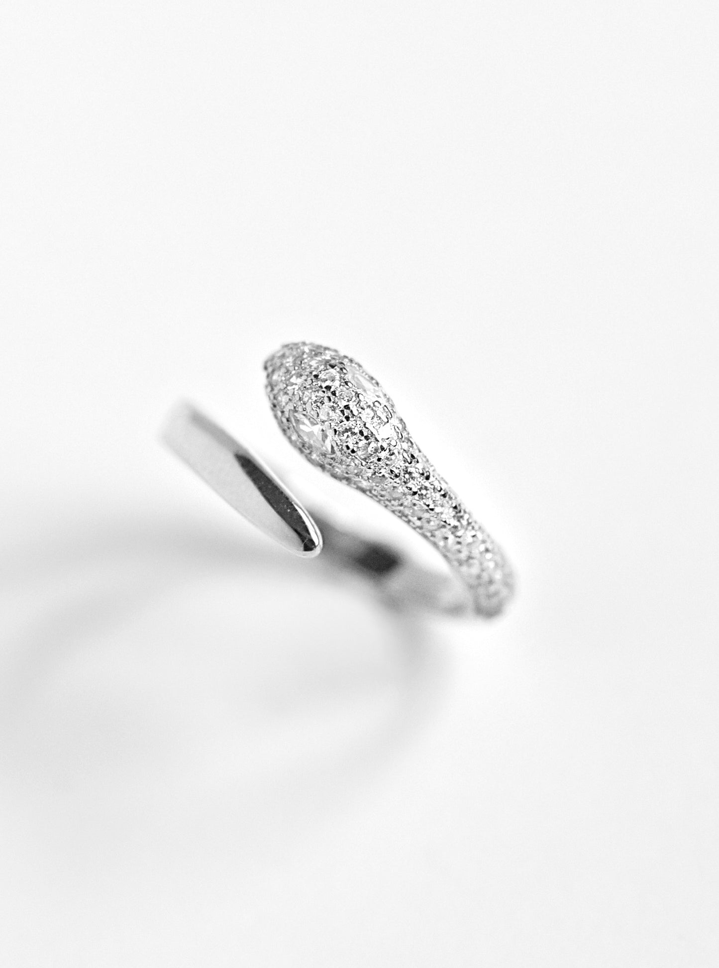 Adjustable CZ Snake Ring