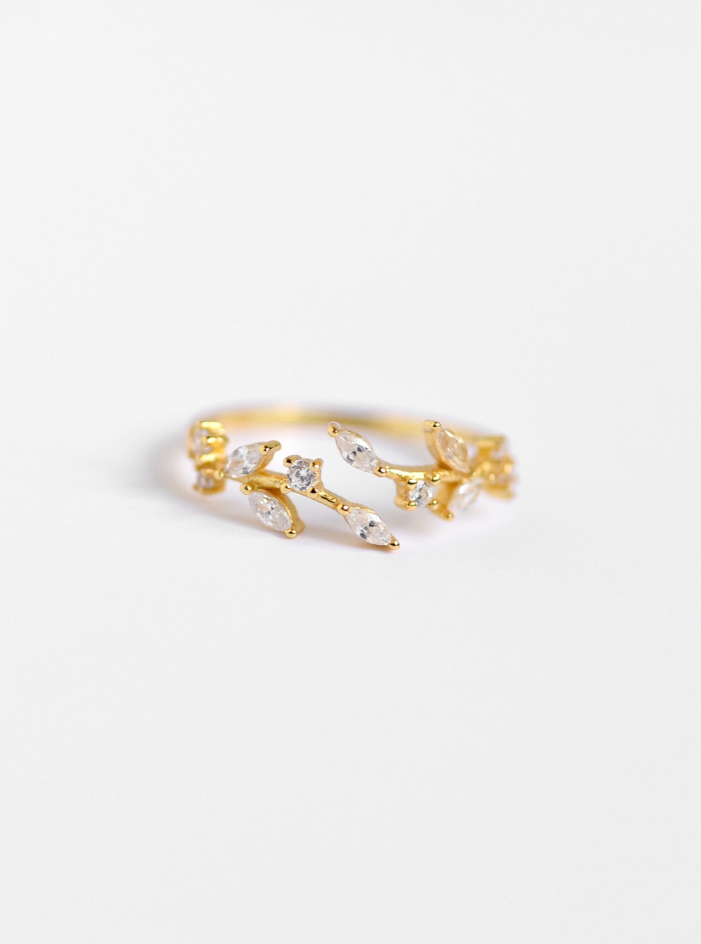 CZ Leaf Ring