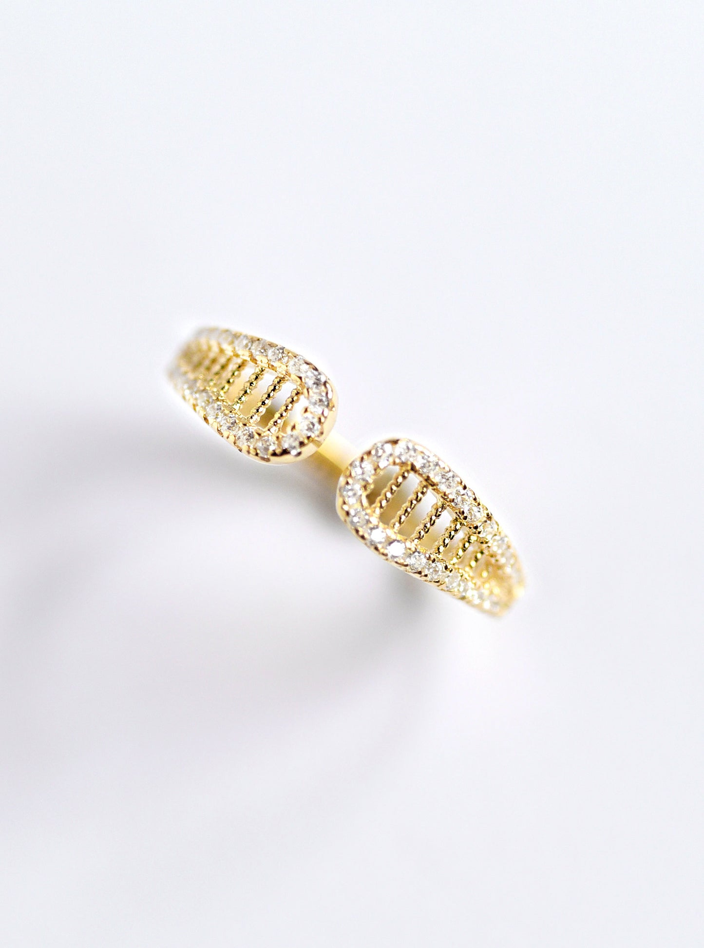 Adjustable CZ Loop Ring