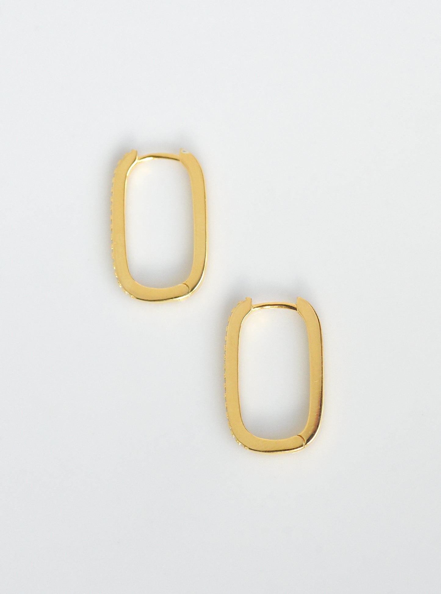 U Shaped Huggie with CZ Earring