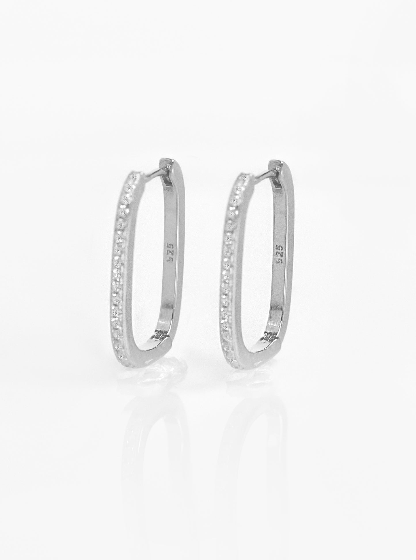 U Shaped Huggie with CZ Earring