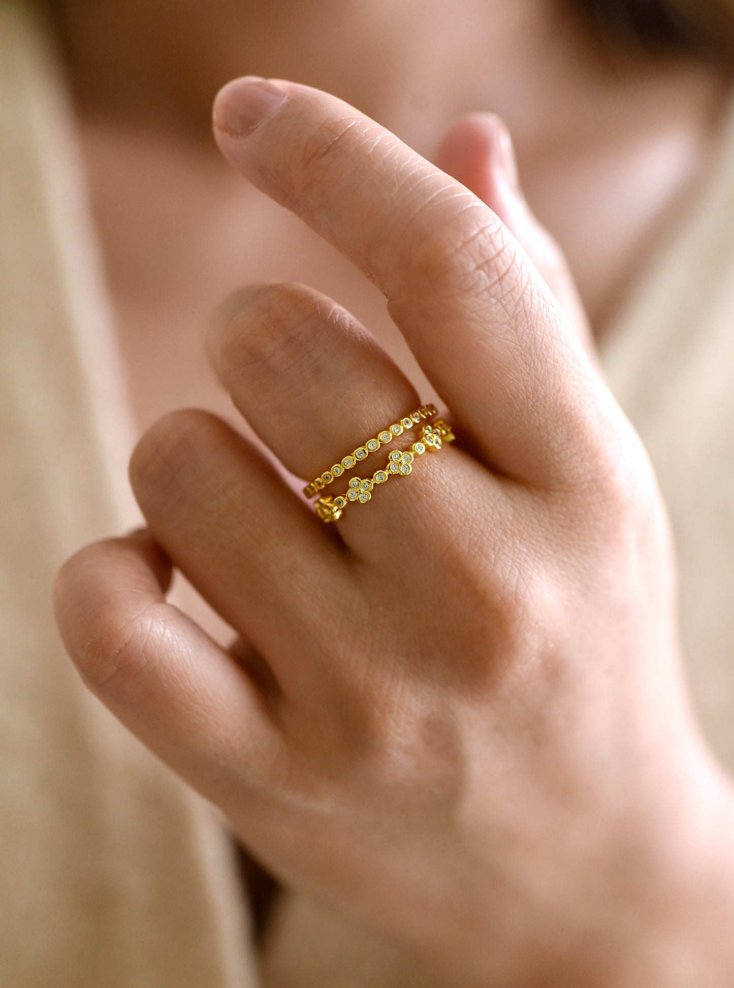 CZ Flower Crown Ring