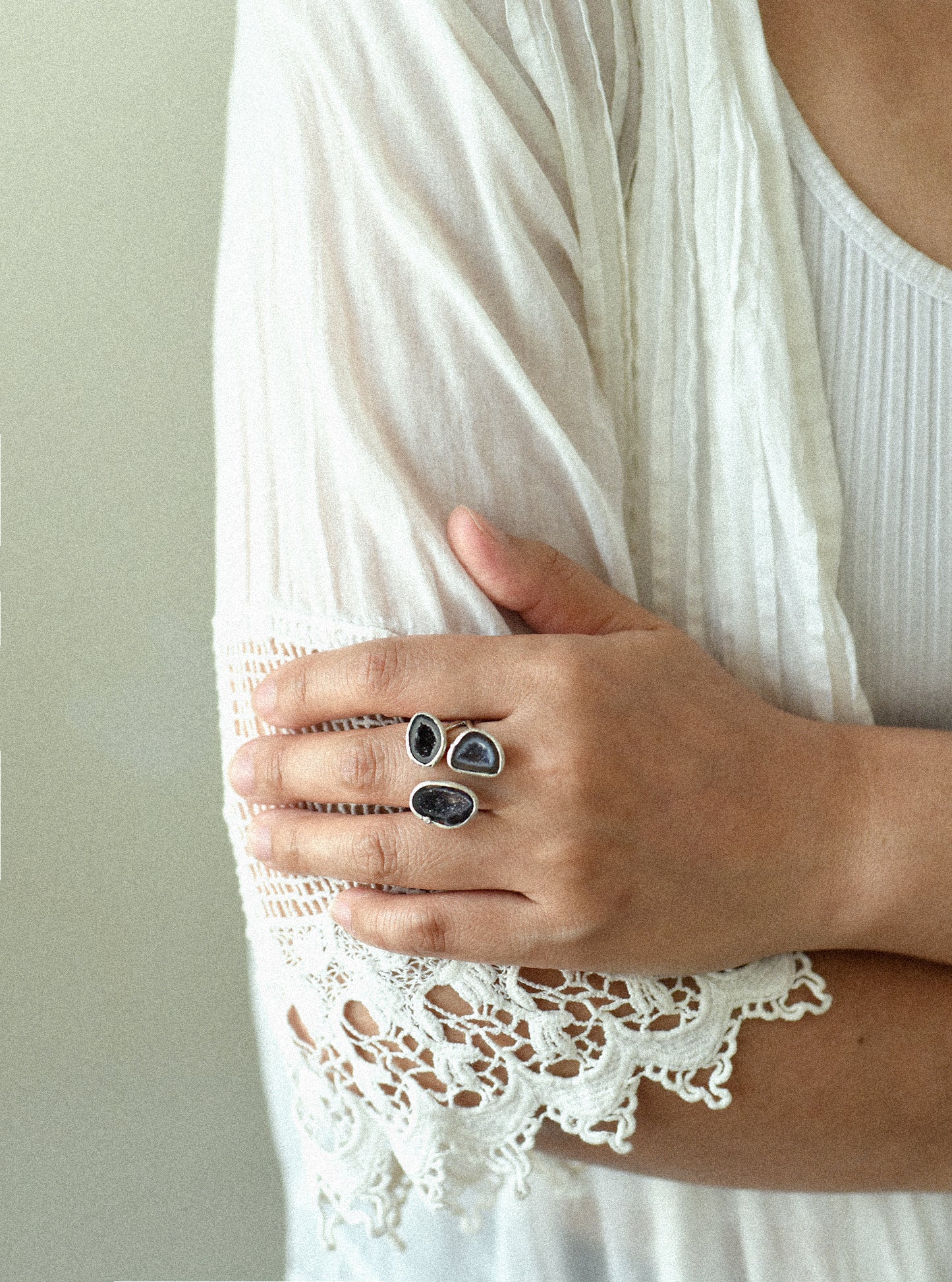 Diamond Triple Geode Ring