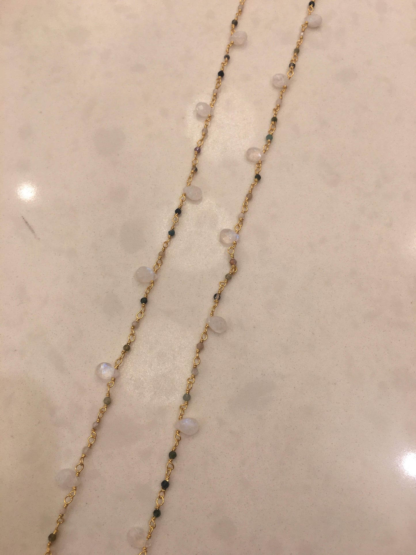 36" Stone And MOP Necklace