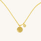 18k Gold Initial Disc with Diamond Charm Necklace