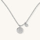 18k Gold Initial Disc with Diamond Charm Necklace