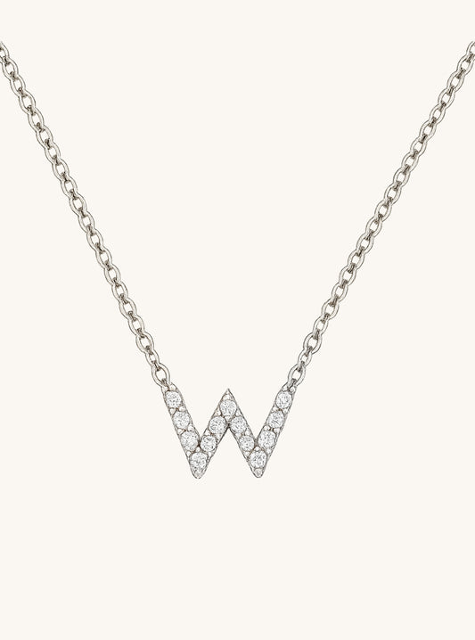 18k Gold Initial with Diamond Necklace