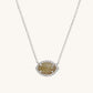 18K Solid White Gold Natural Salt And Pepper Diamond Necklace