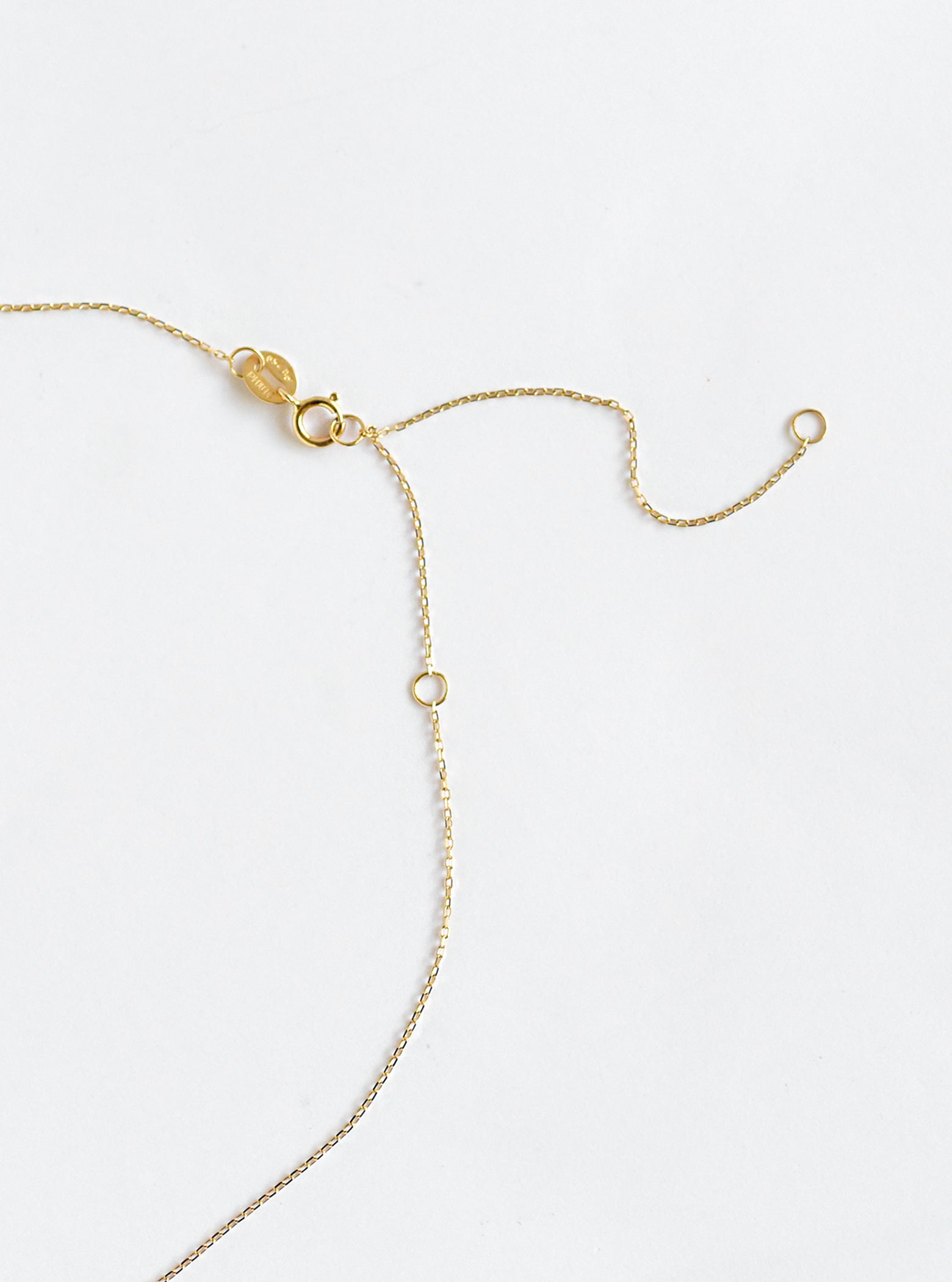 18k Gold Initial Disc with Diamond Charm Necklace