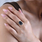 18k Solid Gold Natural Geode Ring with Diamond