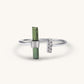 Whisper Tourmaline Green Bar Ring