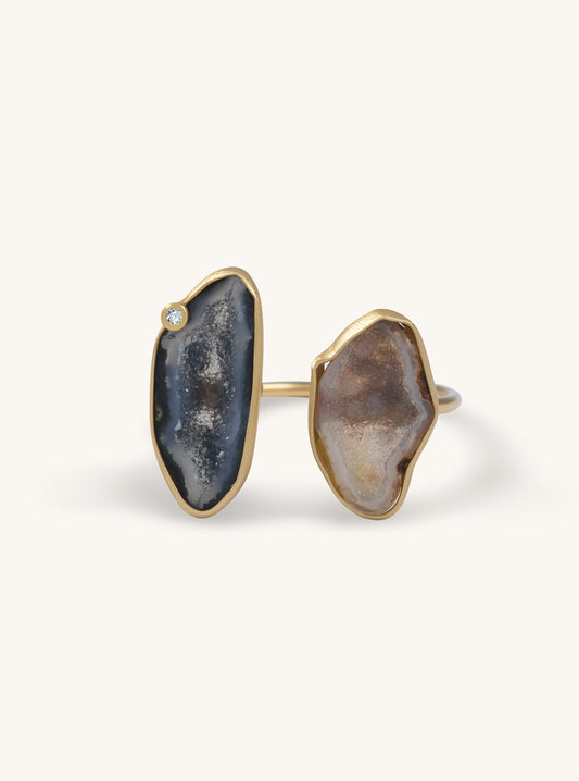 Natura Dual Geode Ring