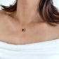 18K Gold Watermelon Tourmaline Necklace with Diamond